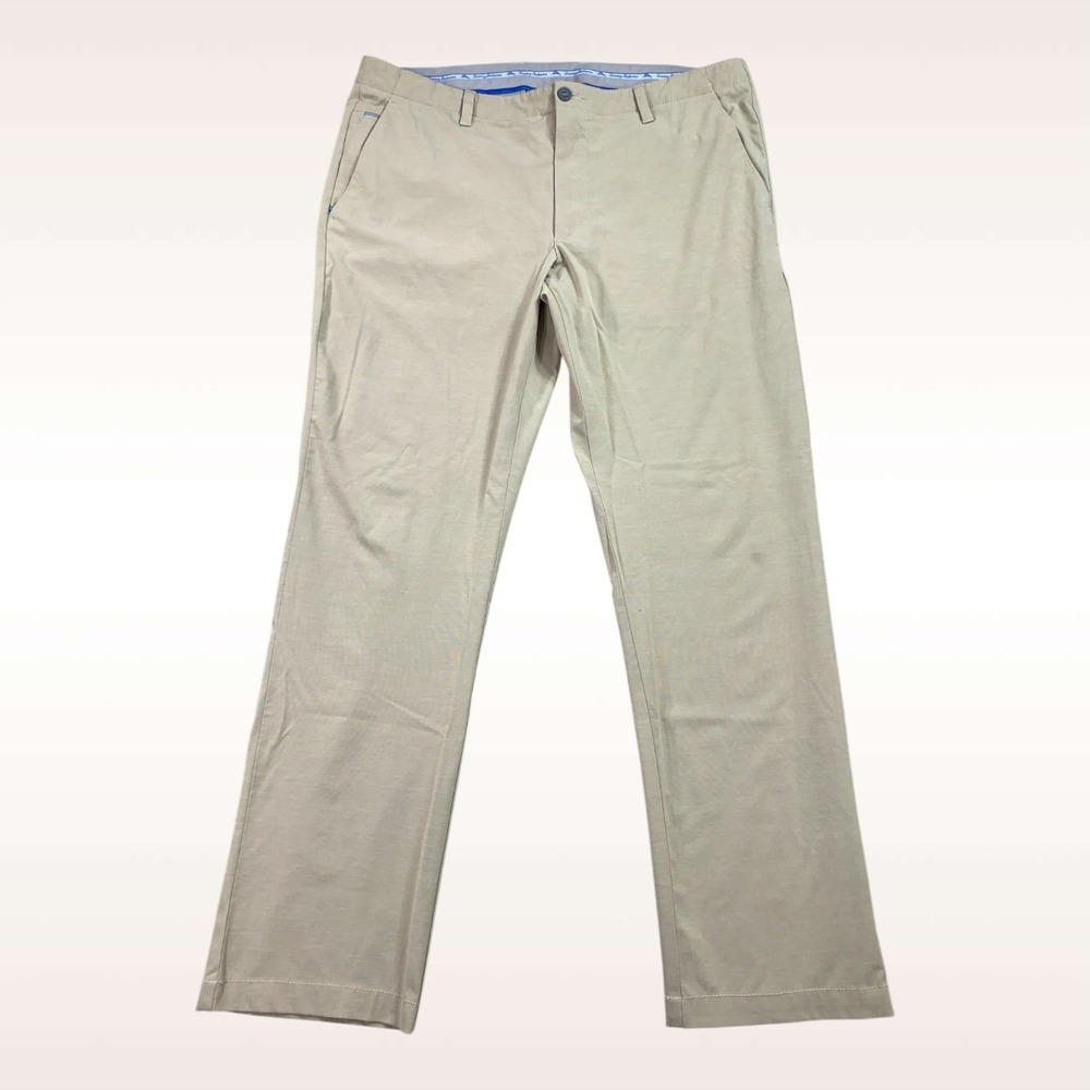 Tommy Bahama Pants Mens 38x32 Stone Khaki Performance Wicking 4-Way Stretch - Picture 1 of 13